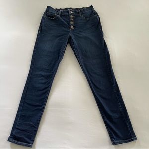 a.n.a Button-fly Denim skinny jeans